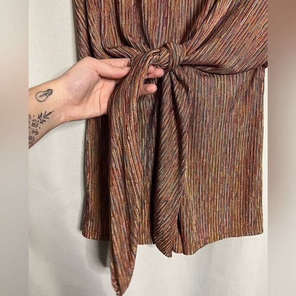 Zara Multi Color Keyhole Cutout Striped Romper Small - Picture 13 of 17